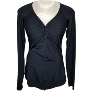 FOXY JEANS | tie neck v-neck long sleeve top